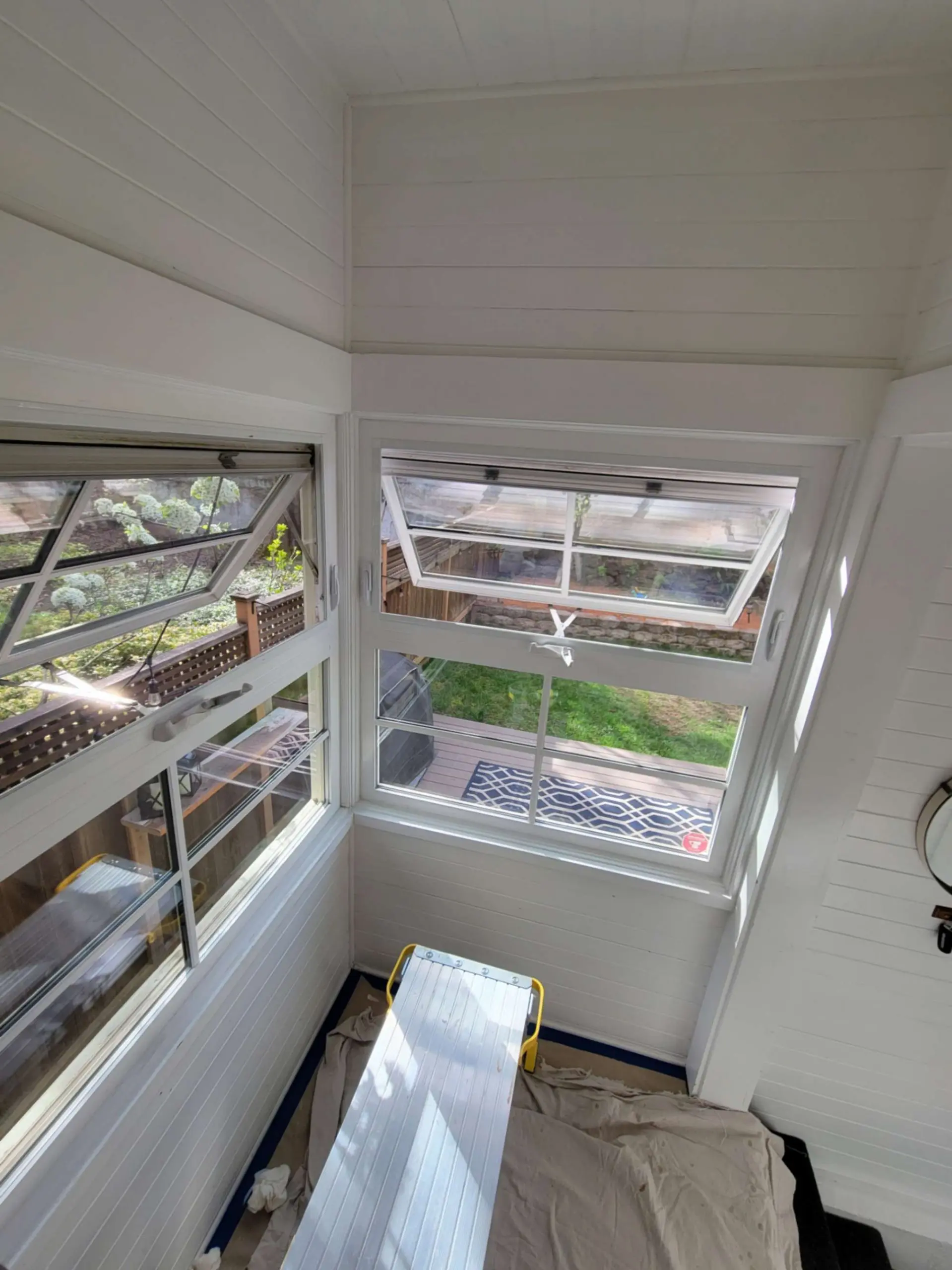 Interior painting prep around windows in a Hood River home