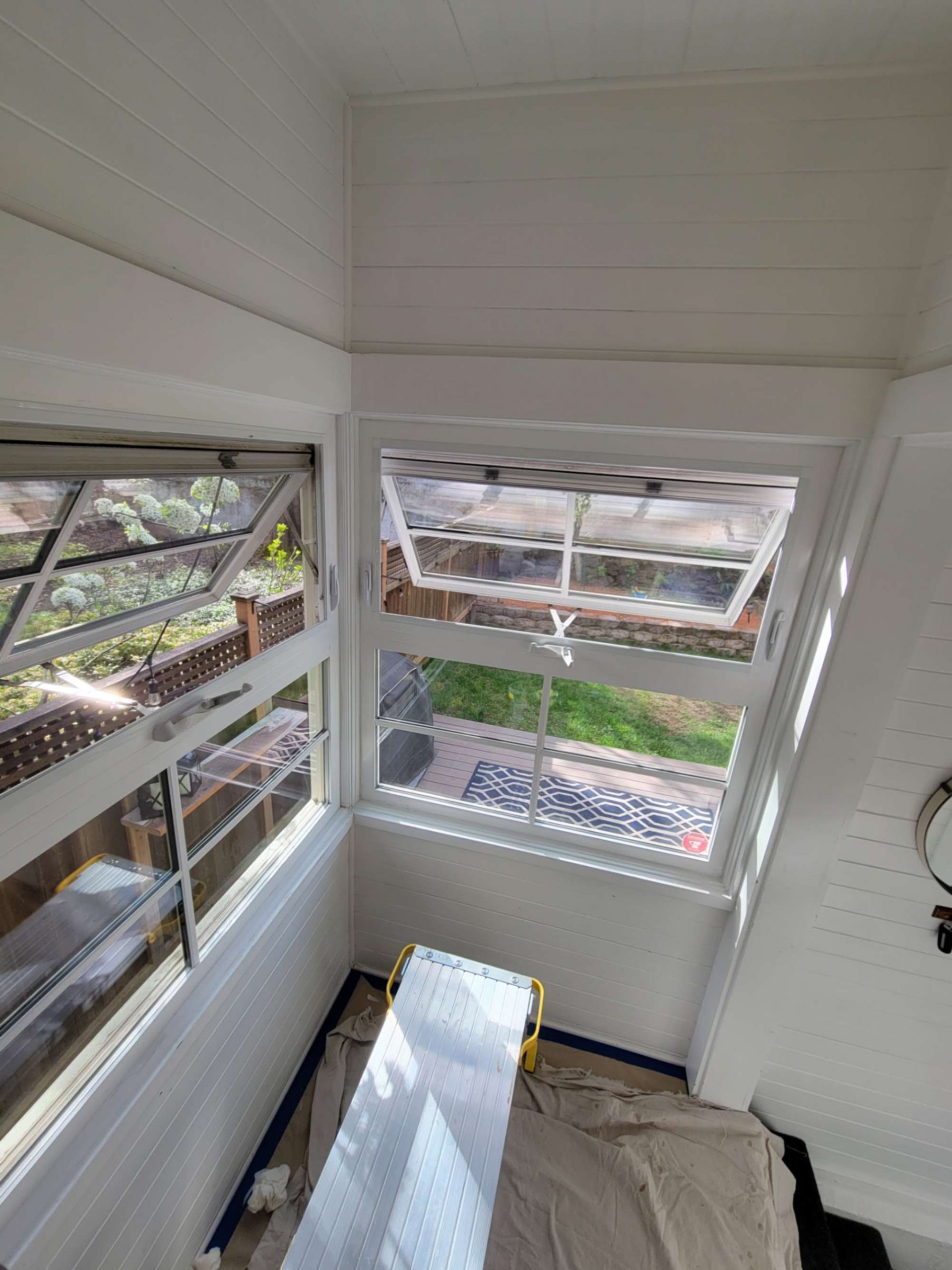 Interior painting prep around windows in a Hood River home